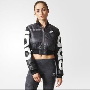 Adidas Rita Ora Mystic Moon Women's Black and White Bomber Jacket